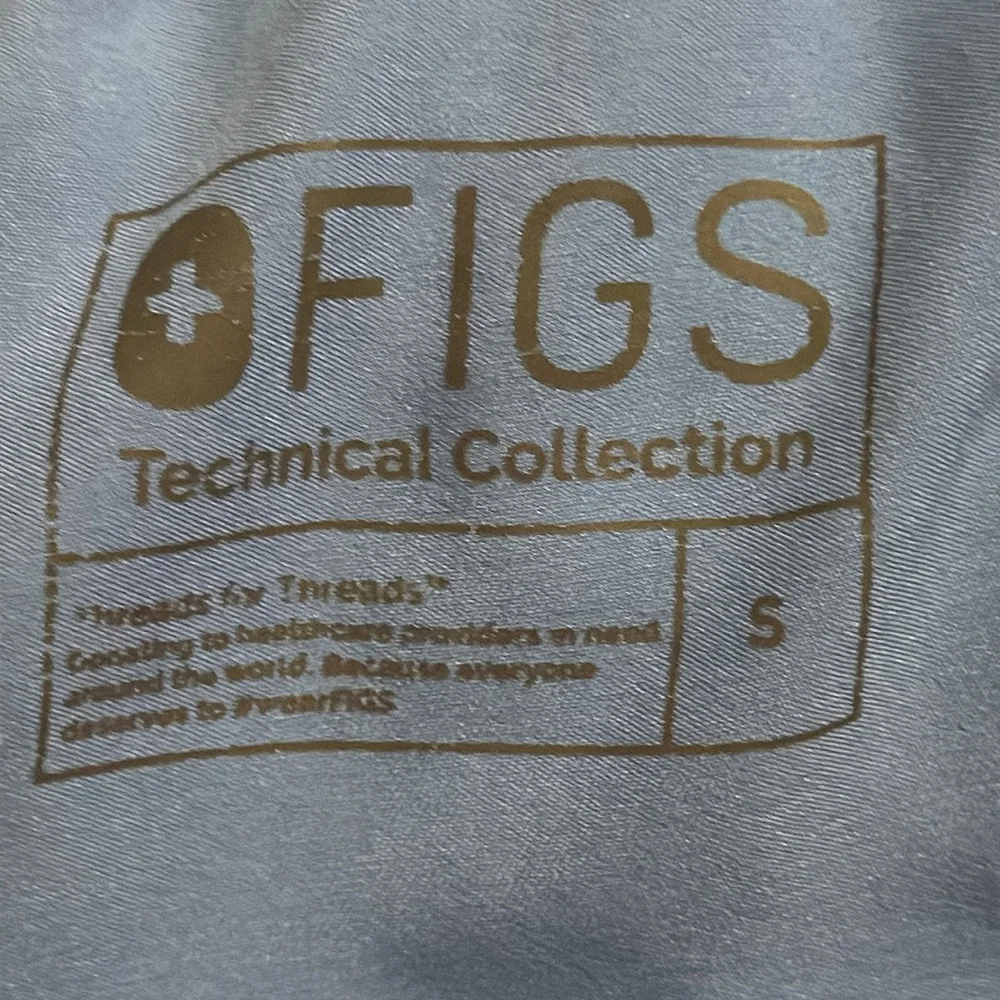 Figs Pisco Basic Scrub Pants Blue Clinic Medical Straight Leg FM4500-Small